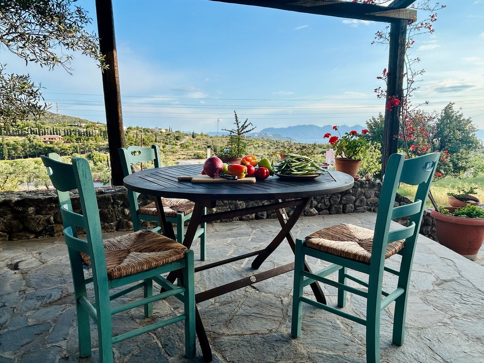View from the outside porch The view from the Red House in Aegina