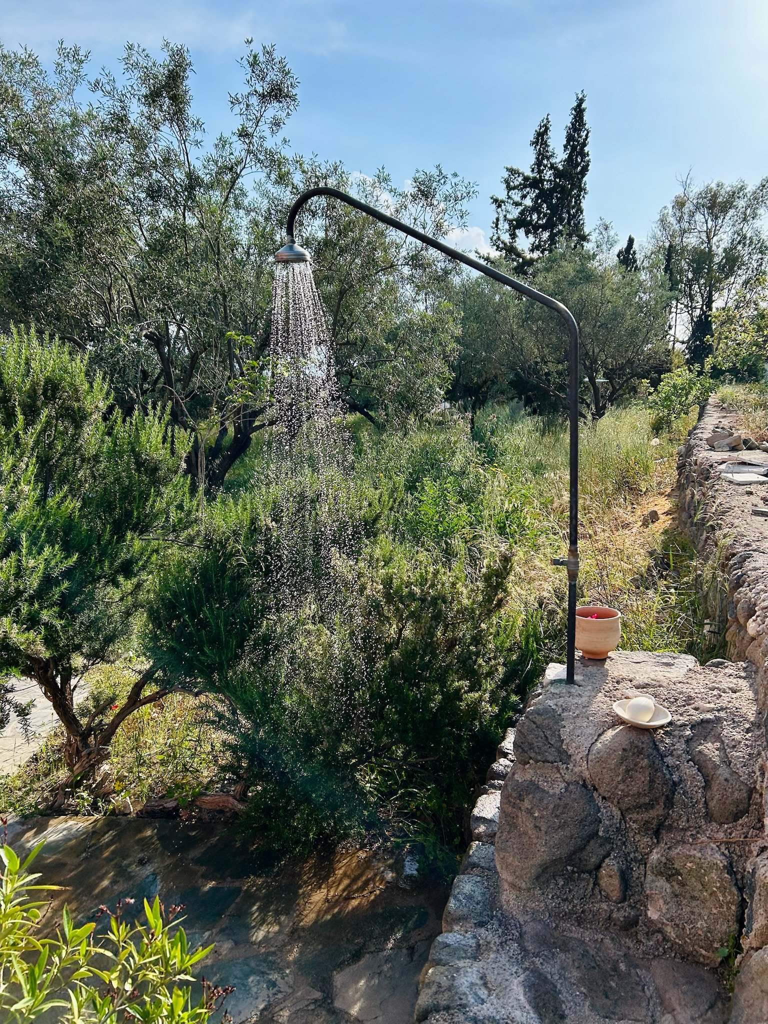 Outdoors shower Outdoors summer shower