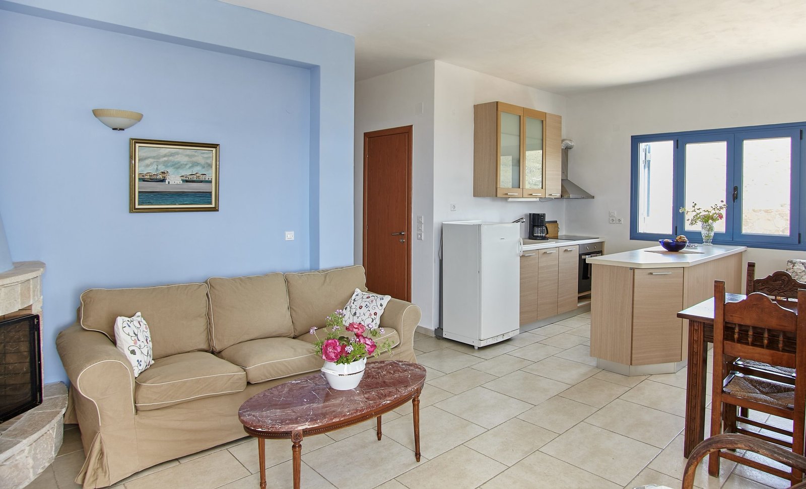 Open plan living room and kitchen Open plan living room and kitchen