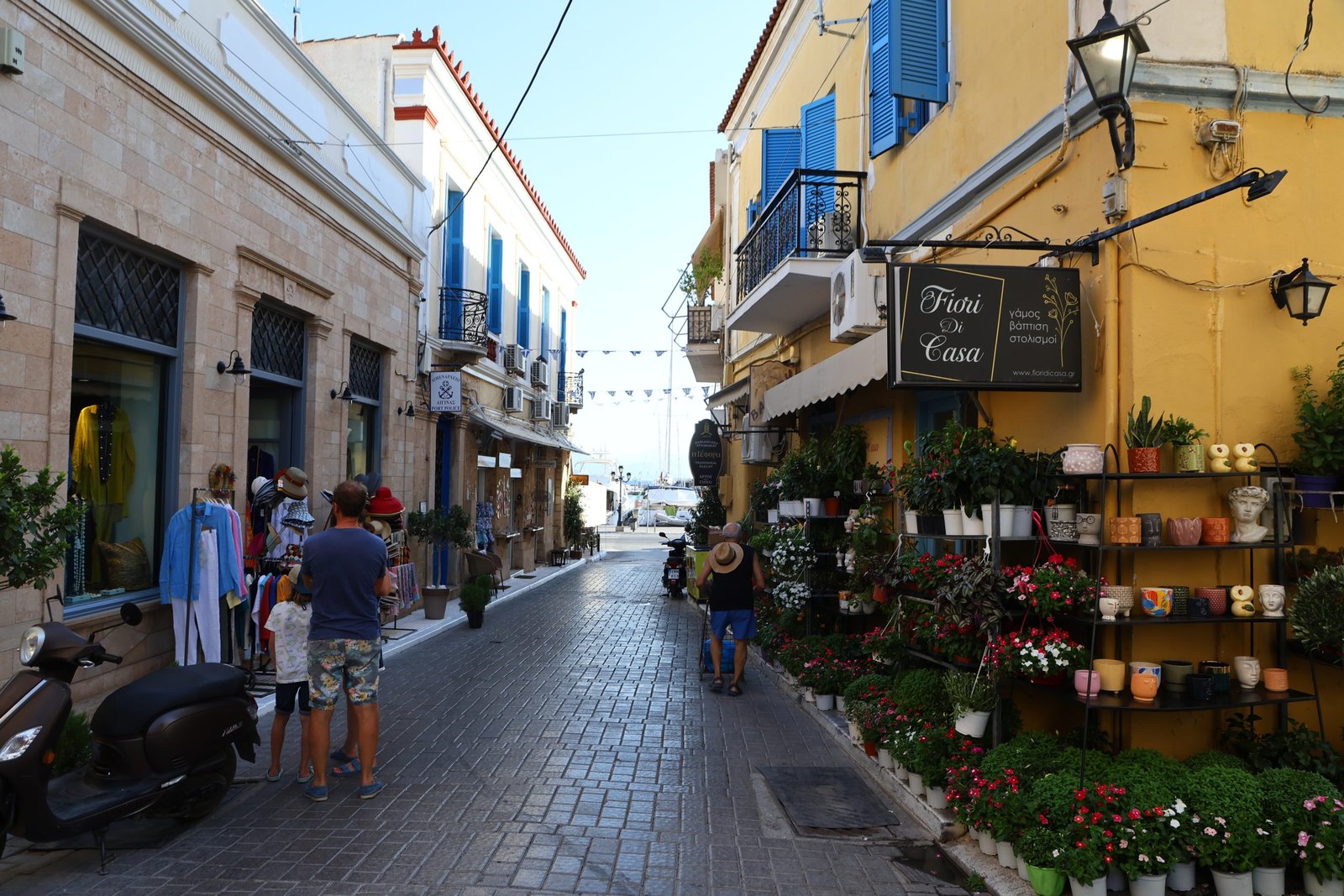 Quiet street in Aegina Quiet street in Aegina Town, Greece